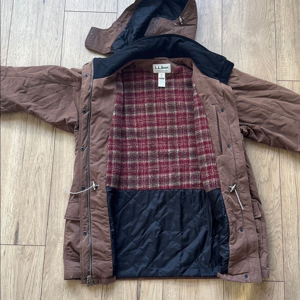 Vintage L.L. Bean Brown Baxter State Parka with Detachable Hood Women’s Large - Picture 10 of 11